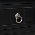 Black 3-Drawer Turned Legs Accent Table