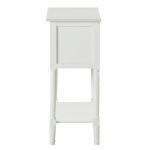 White 3-Drawer Turned Legs Accent Table