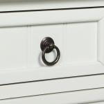 White 3-Drawer Turned Legs Accent Table