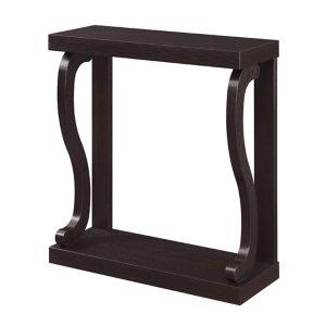 Espresso Wood Curved Sides Console Table