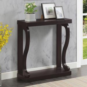 Espresso Wood Curved Sides Console Table