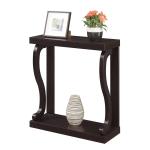 Espresso Wood Curved Sides Console Table