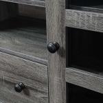 Gray Wood 2-Door Windowpane Media Cabinet
