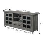 Gray Wood 2-Door Windowpane Media Cabinet