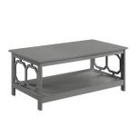 Gray Wood Geometric Sides Coffee Table