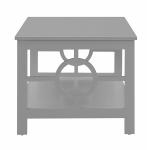 Light Gray Circle Cut-Out Sides Coffee Table