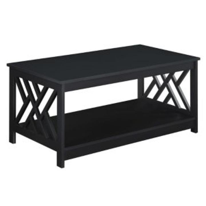 Black Cut-Out Sides Coffee Table