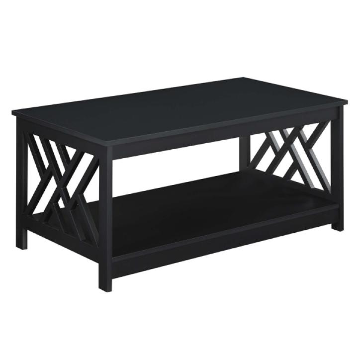 Black Cut-Out Sides Coffee Table