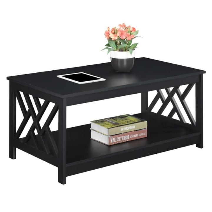 Black Cut-Out Sides Coffee Table