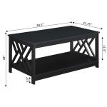 Black Cut-Out Sides Coffee Table