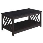 Espresso Cut-Out Sides Coffee Table