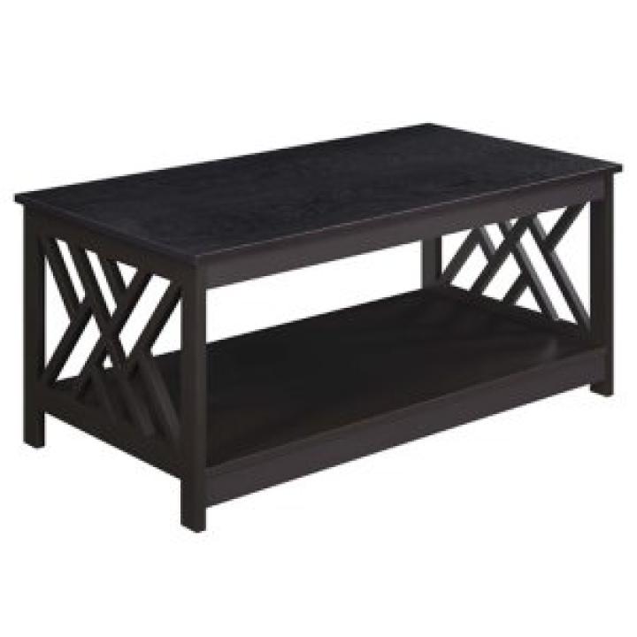 Espresso Cut-Out Sides Coffee Table