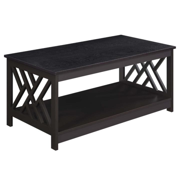 Espresso Cut-Out Sides Coffee Table