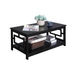 Black Square Cut-Out Sides Coffee Table