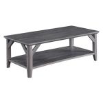 Gray Tapered Legs Rustic Coffee Table