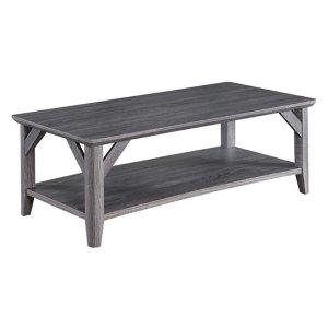 Gray Tapered Legs Rustic Coffee Table