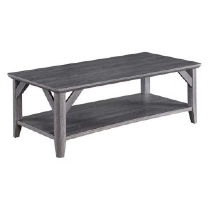 Gray Tapered Legs Rustic Coffee Table