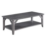 Gray Tapered Legs Rustic Coffee Table