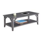 Gray Tapered Legs Rustic Coffee Table