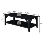 Gray Tapered Legs Rustic Coffee Table