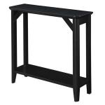 Black Tapered Legs Rustic Console Table
