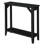 Black Tapered Legs Rustic Console Table