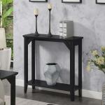 Black Tapered Legs Rustic Console Table