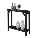 Black Tapered Legs Rustic Console Table
