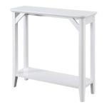 White Tapered Legs Rustic Console Table