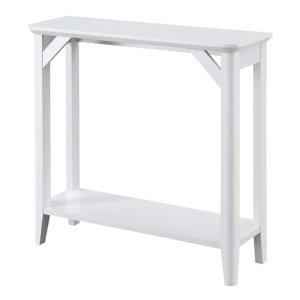 White Tapered Legs Rustic Console Table