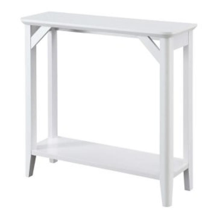 White Tapered Legs Rustic Console Table
