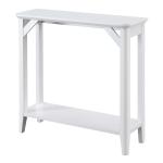 White Tapered Legs Rustic Console Table