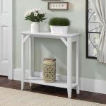 White Tapered Legs Rustic Console Table
