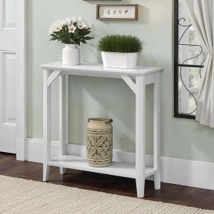White Tapered Legs Rustic Console Table