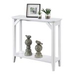 White Tapered Legs Rustic Console Table