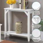 White Tapered Legs Rustic Console Table