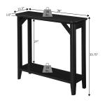 White Tapered Legs Rustic Console Table