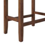 Black Faux Leather Madison Walnut Counter Stool