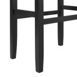 Black Faux Leather Tufted Madison Bar Stool