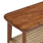 Calais Natural Rubber Wood Bench