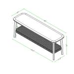 Calais Natural Rubber Wood Bench