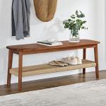 Calais Natural Rubber Wood Bench