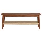 Calais Natural Rubber Wood Bench