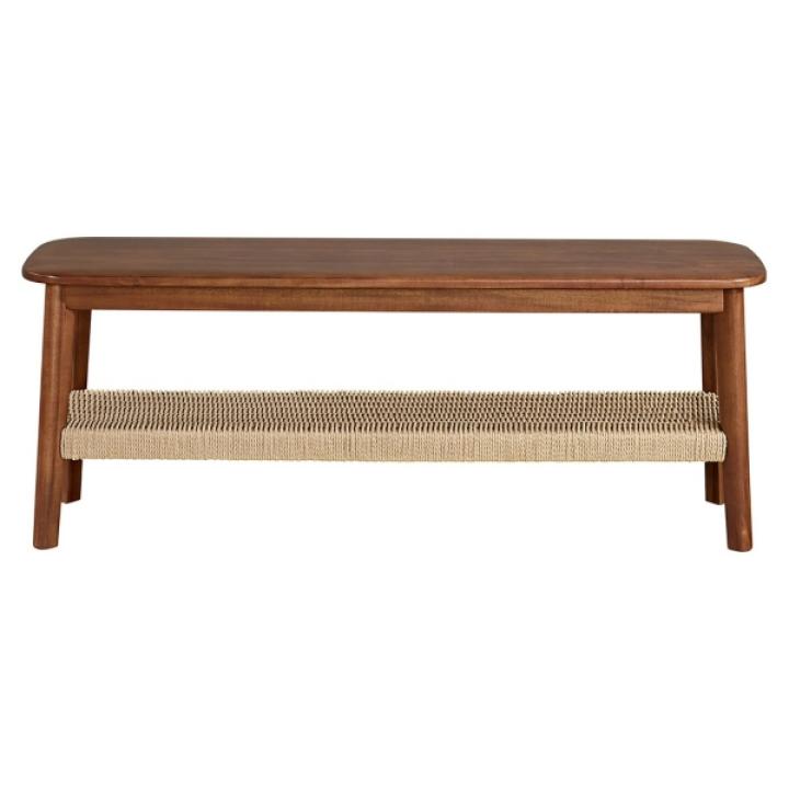 Calais Natural Rubber Wood Bench