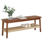 Calais Natural Rubber Wood Bench