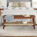 Calais Natural Rubber Wood Bench