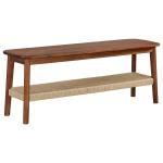 Calais Natural Rubber Wood Bench