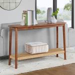 Calais Natural Rubber Wood Console Table