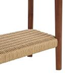 Calais Natural Rubber Wood Console Table