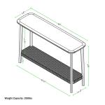 Calais Natural Rubber Wood Console Table